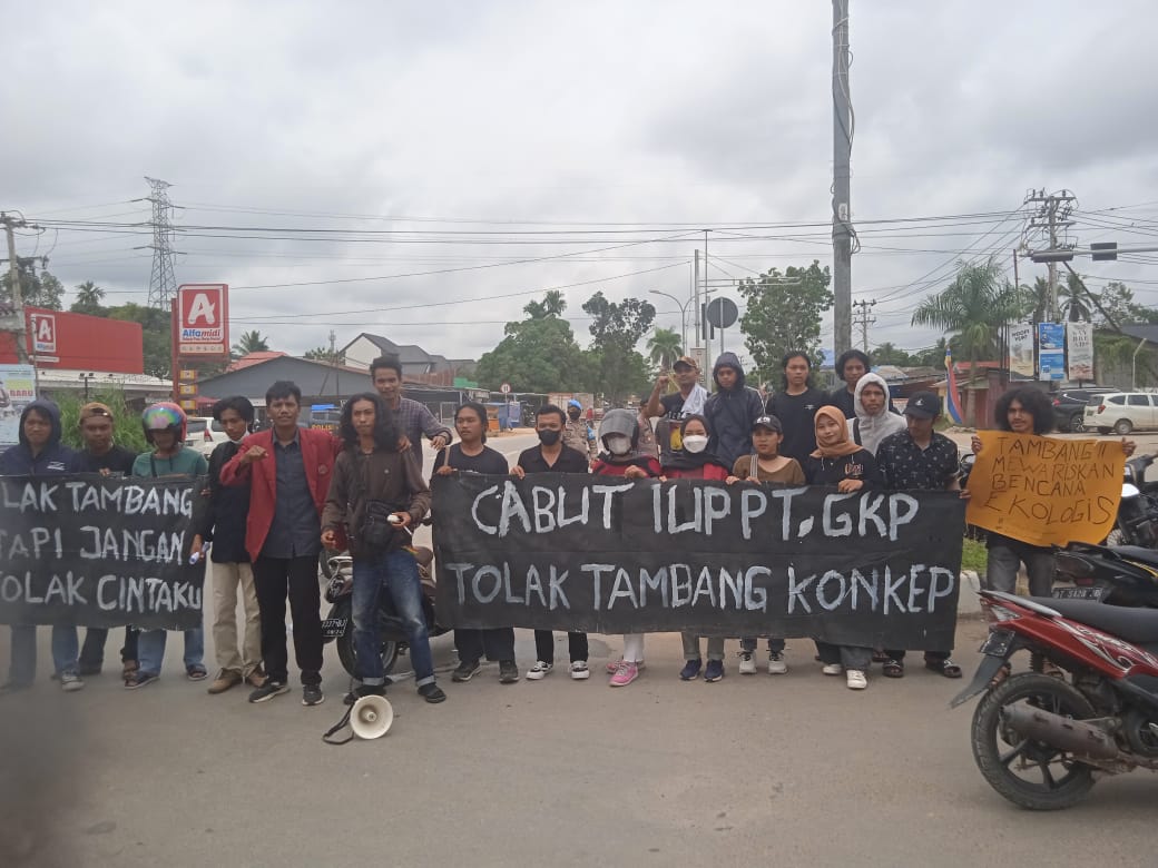 Dinilai Tidak Sesuai RTRW, Mahasiswa Unsultra Tolak Aktivitas Pertambangan PT. GKP di Konkep
