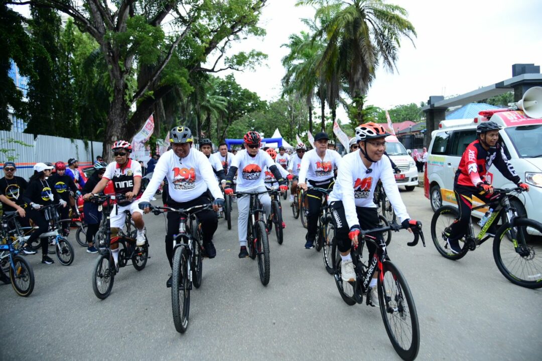 1.823 Peserta Gowes Meriahkan HUT Kota Kendari ke-191