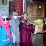 Ketua TP PKK Kendari bersama MC3 GYM Salurkan Paket Sembako