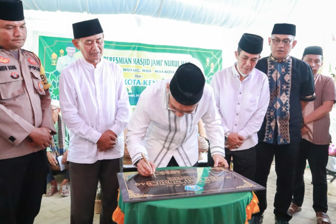 Wali Kota Kendari Resmikan Masjid Jami’ Nurul Haq di Kecamatan Wua-wua, Masjid dengan Tanah Seluas 100 Hektar