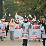 Peringati Hari Kemerdekaan Republik Indonesia Ke-77, DPW PKS Sultra Jalan Sehat Sejauh 7,7 Kilometer