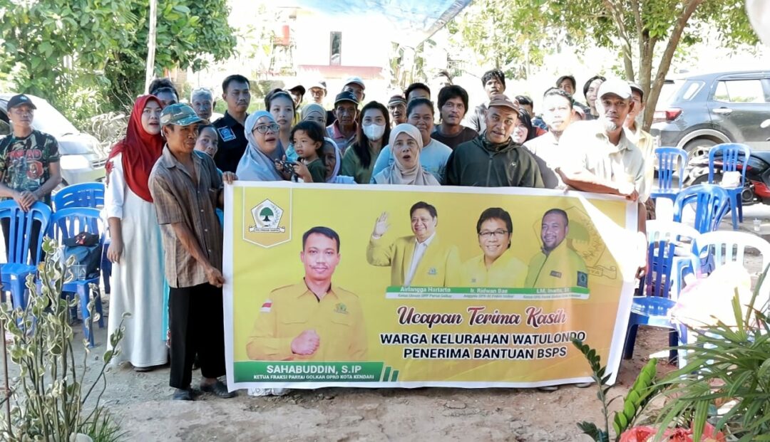 Masyarakat Kelurahan Watulondo Rasakan Manfaat Program Pembangunan Ketua Fraksi Golkar DPRD Kendari